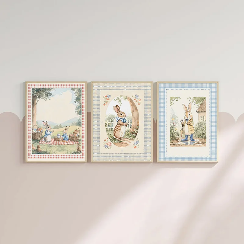 Vintage Boho Blau Kariertes Ka – Baby Nursery Vintage Decor Bewertung und Preis