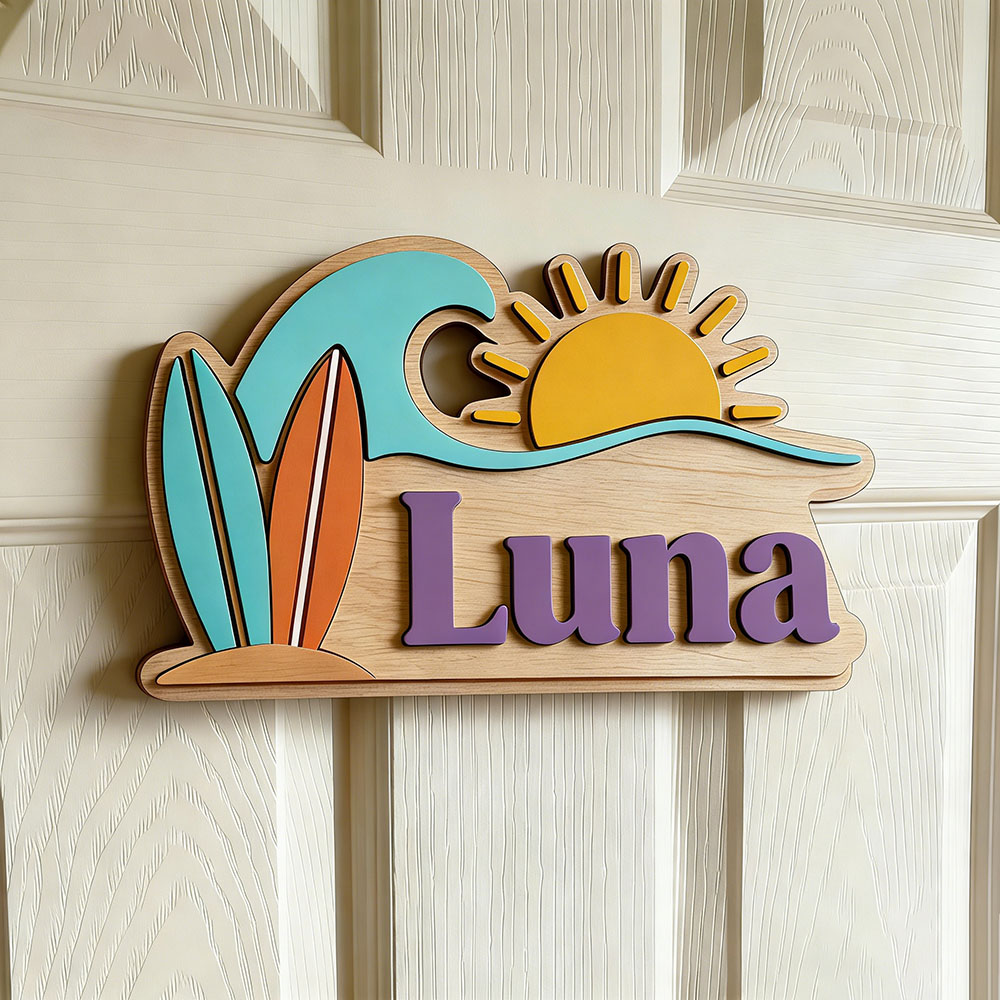 Personalisiertes Strandwellen- – Baby Nursery Kids Bewertung und Preis