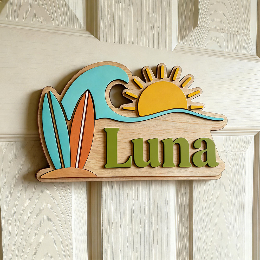 Personalisiertes Strandwellen- – Baby Nursery Kids Bewertung und Preis