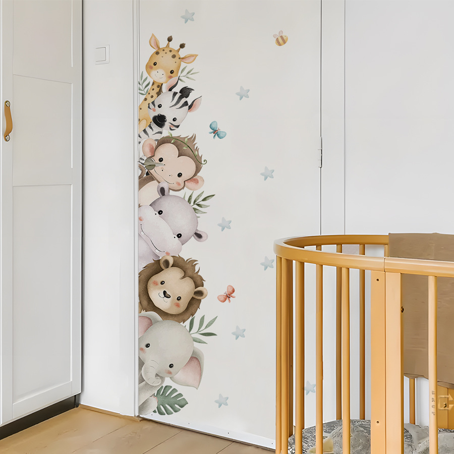Türaufkleber, Aquarell, niedli – Baby Nursery Jungle Animals Bewertung und Preis