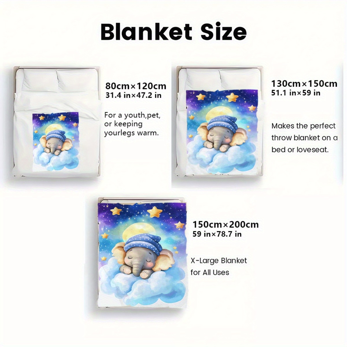 Schlafender Baby-Elefant, Wolk – Baby Nursery Animal Theme Bewertung und Preis