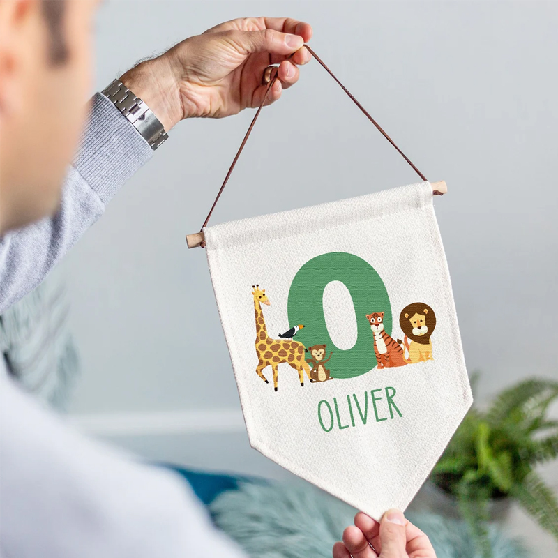 Personalisierte Namens-Wimpelk – Baby Nursery Jungle Animals Bewertung und Preis