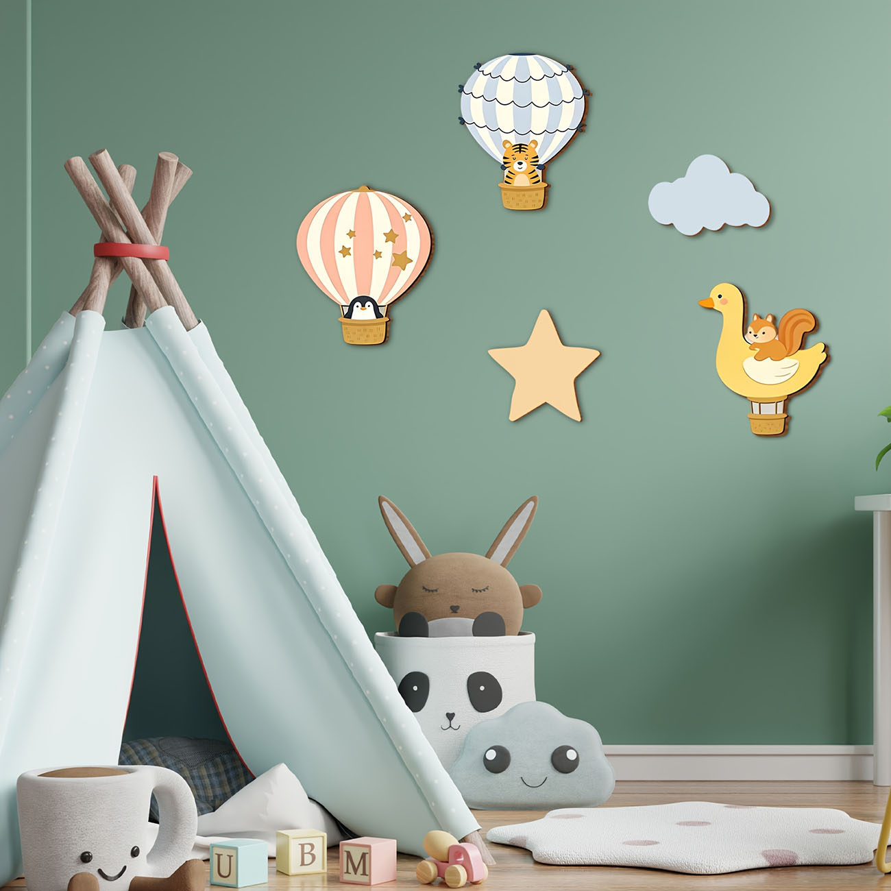 5 Stück Tierische Heißluftball – Baby Nursery Wallpaper Bewertung und Preis