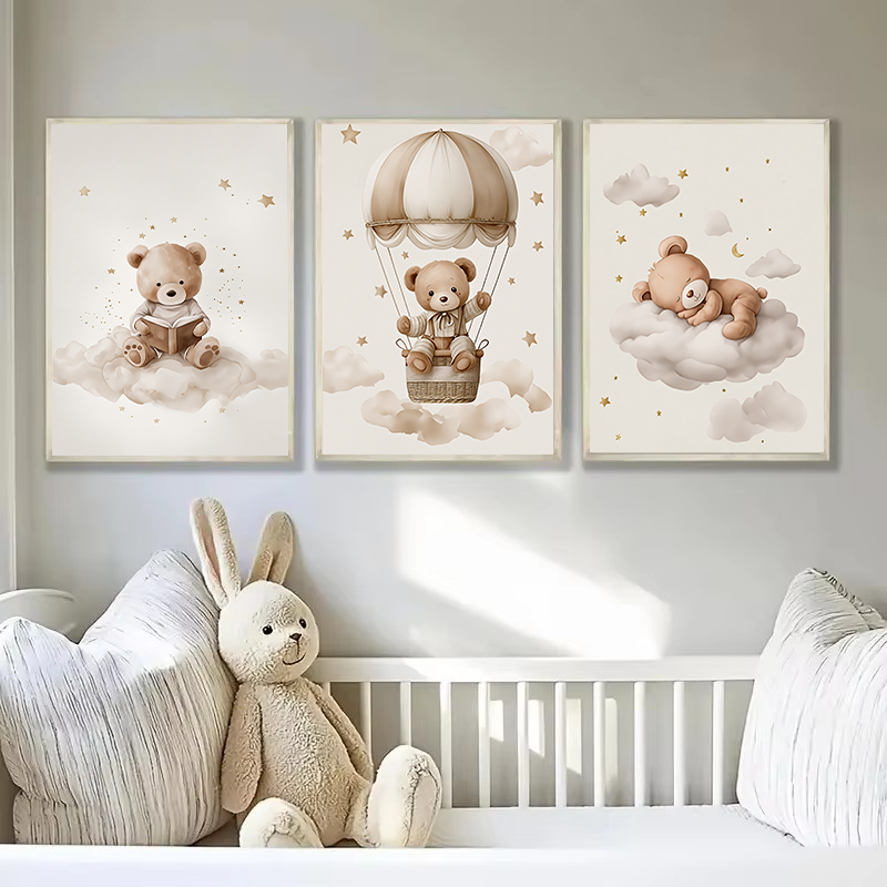 3 teile/satz Böhmischen Teddyb – Baby Nursery Art Bewertung und Preis